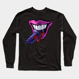 Gag On This Updated Mouth Long Sleeve T-Shirt